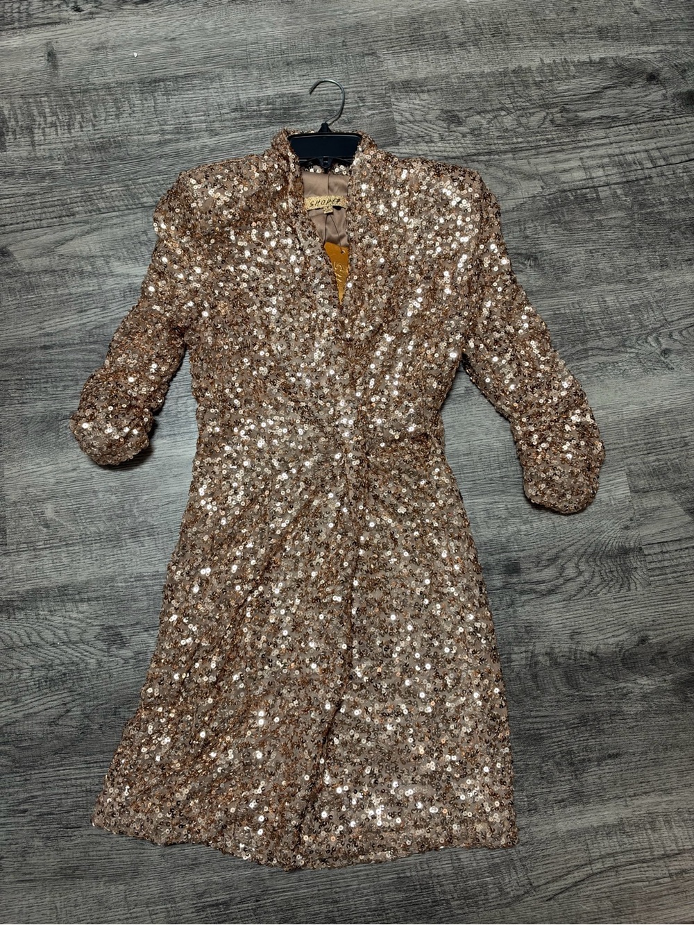 Rose Gold Sequin Party Dress